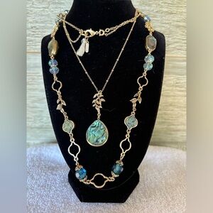 Lonna & Lily elegant 2in1 stone necklace